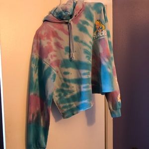 Crop Turtle Hoodie with Drawstring, Disney